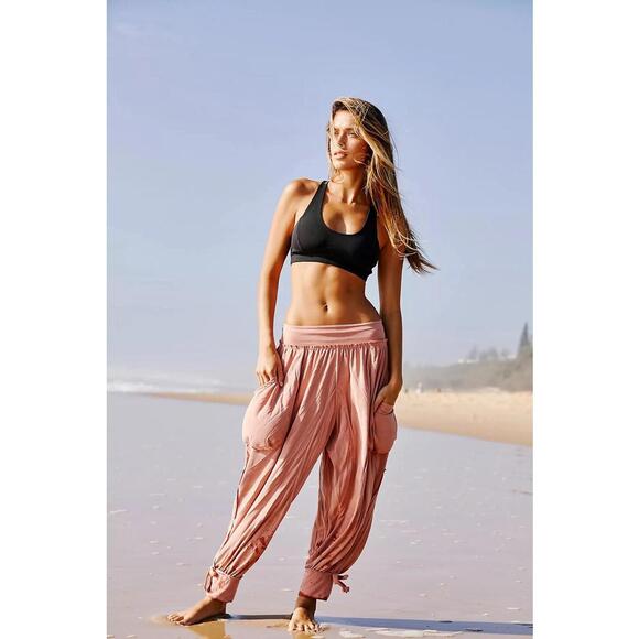 Free People FP Movement Silver Lining Harem Pants Women’s XS Fresh Apricot NWOT - Picture 1 of 10